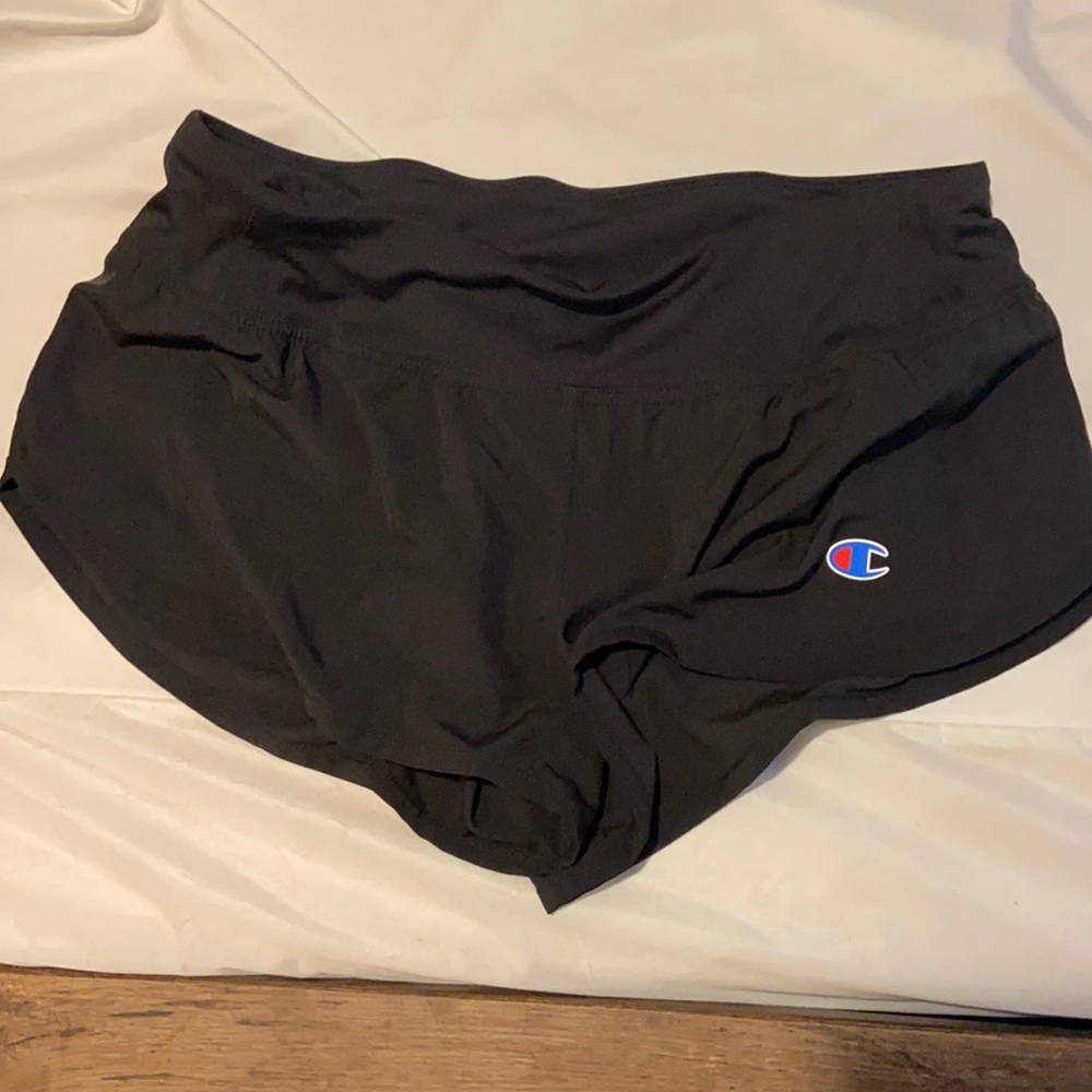 black athletic shorts